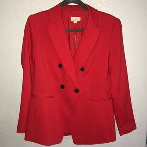 WOMENS RED BLAZER LOFT